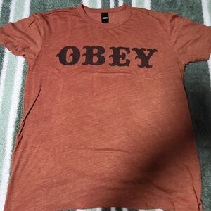 Obey Men's Rust T-Shirt